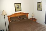 Mammoth Lakes Condo Rental Sunshine Village 106 - Master Bedroom has 1 Queen Bed